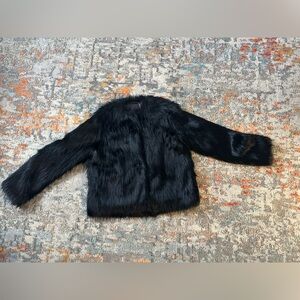 & Other Stories Black Faux Fur Jacket